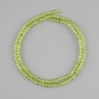 Perles chrysolite facettées en cube, diamètre 3×3 mm, longueur 39 cm ±