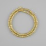 Perles de citrine facettées en cube, dimensions 4×4 mm, longueur 37 cm
