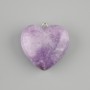 Pendentif Cœur en lépidolite 30 × 30 mm+