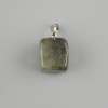 Pendentif Totem en Labradorite, barre 14×11×11 mm, longueur ±23 mm, taille assortie