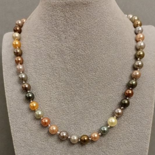 Collier de perles de Majorque, longueur 47 cm ± avec fermoir