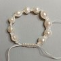 Bracelet en perles d'eau douce à nœud coulissant