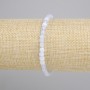 Bracelet en agate facettée en cubes de 5 mm, longueur 18 cm, sur élastique