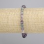 Bracelet fluorite, billes lisses 6 mm, longueur environ 18 cm — élastique