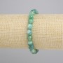 Bracelet en agate, boules facettées de 8 mm, longueur 18 cm, élastique