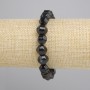Bracelet en agate — boules facettées 9 mm, longueur 18 cm, élastique