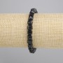 Bracelet en agate facettée, cube, diamètre 6×6 mm, longueur 18 cm ±, élastique