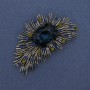 Broche Accent avec cristal bleu