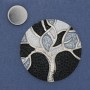Broche magnétique Accent émail argenté métal 48 mm+