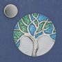 Broche magnétique Accent émaillé argenté, métal 48 mm+