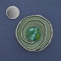 Broche magnétique Accent émaillé argenté en métal 41 mm+