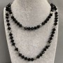 Collier long en cristal tchèque, longueur 120 cm+