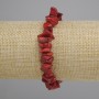 Bracelet copeaux de corail naturel, diamètre 8-11×2-5 mm, longueur 18 cm, élastique
