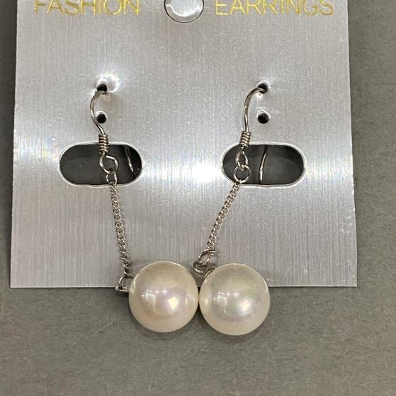 Boucles d'oreilles en perles de Majorque, longueur 40 mm +