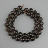 Perles Topaze fumée, boule lisse, diamètre 10 mm ±, longueur 37 cm ±