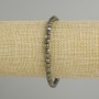 Bracelet en pyrite facettée, cube de 4 × 4 mm, longueur environ 18 cm, sur élastique