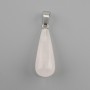 Pendentif Goutte en quartz rose 10x26x36 mm+