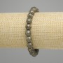  Bracelet Pyrite perle facettée 8 mm, longueur 18 cm ± élasthique