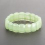 Bracelet en onyx vert sur élastique, maillons rectangulaires 1,5 × 1,1 cm