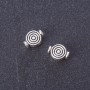 Perle-insert couleur argentée 8×10 mm, conditionnement 20 g ± 26 pièces
