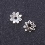 Embout fleur couleur argent 9 mm, emballage 20 g ± 100 pièces