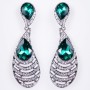 Boucles d'oreilles en cristal «lustres» «chandeliers» «plume»