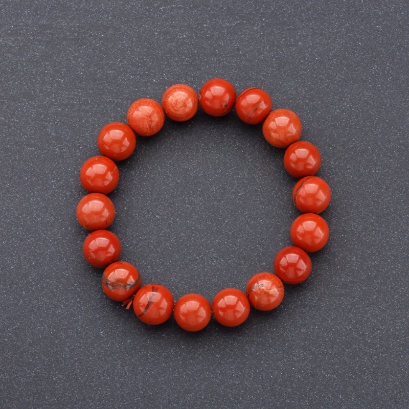 Bracelet élastique en jaspe rouge