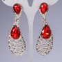 Boucles d'oreilles en cristaux «lustre» «chandeliers» «Plume»