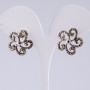 Boucles d'oreilles en « argent en gouttelettes », diamètre de 2 cm