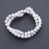 Perles rondes en howlite naturelle sur fil, diamètre 6 mm, longueur 38 cm