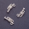 Pendentif-tube, longueur 17×8 mm, Ø 1,5 mm, couleur argent, emballage 20 g ± 27 pièces