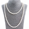 Colliers longs en perles synthétiques (plastique artificiel), diamètre 8 mm, 150 cm +