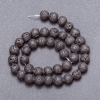 Perles en pierre naturelle de lave sur fil, diamètre 10 mm ±, longueur 37 cm