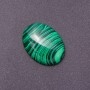 Fourniture cabochon en pierre « malachite » (pressé) 40×30 mm