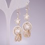 Boucles d'oreilles Étoiles, longueur 55 mm