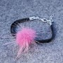 Bracelet violet en fourrure naturelle
