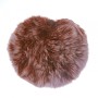 Porte-clés pompon en fourrure naturelle sur élastique, marron, 5 cm