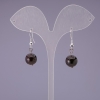 Boucles d'oreilles en grenat naturel, boules de 10 mm de diamètre, longueur 3 cm