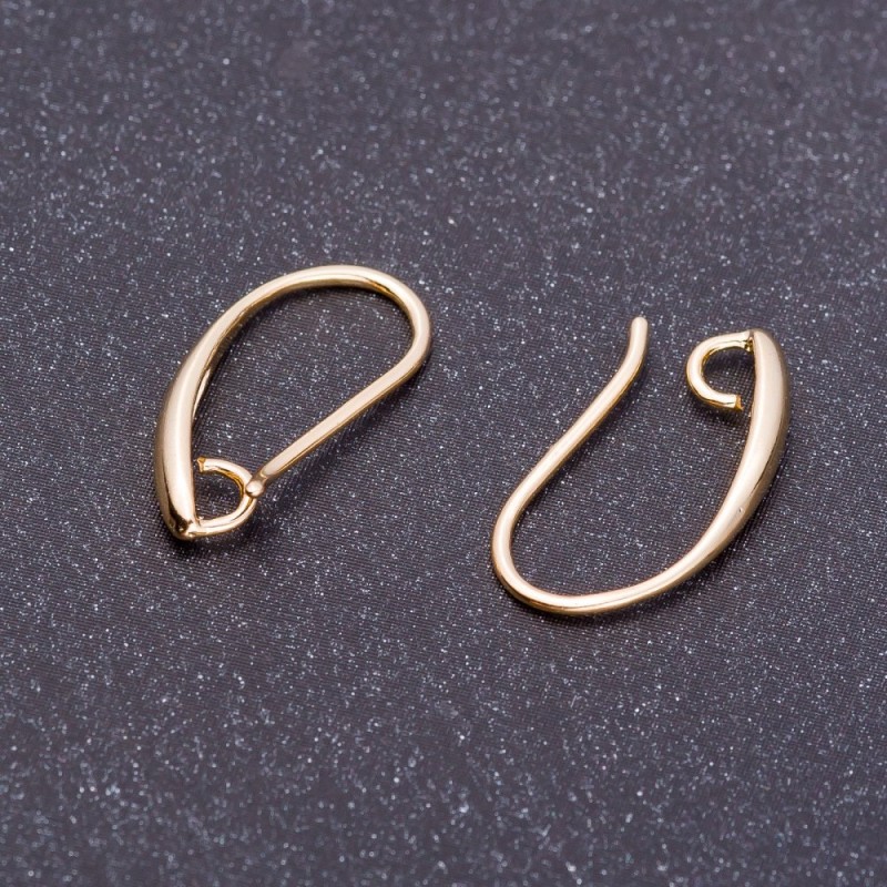 Crochets pour boucles d'oreilles, longueur 18 mm, couleur « or clair »