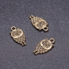 Pendentif hibou couleur bronze 9×18 mm, emballage 20 g ± 18 pièces