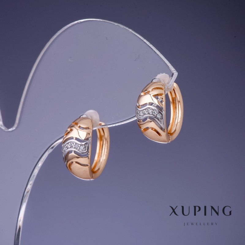 Boucles d'oreilles Xuping 7×14 mm dorure 18K