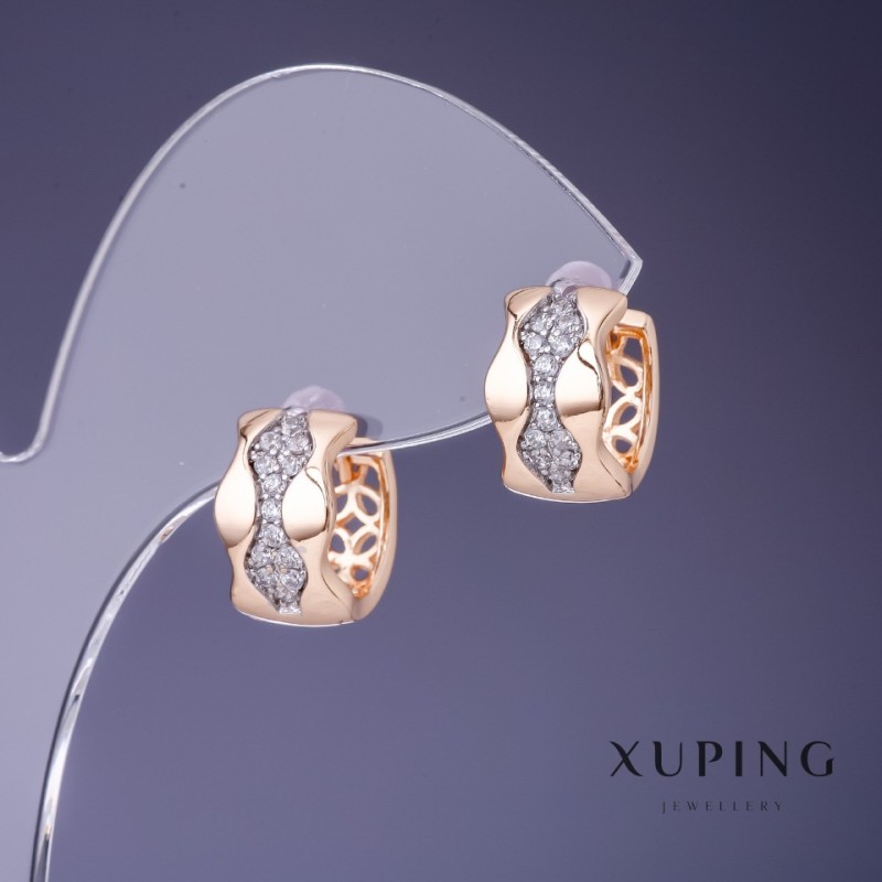 Boucles d'oreilles Xuping 13×8 mm dorure 18K