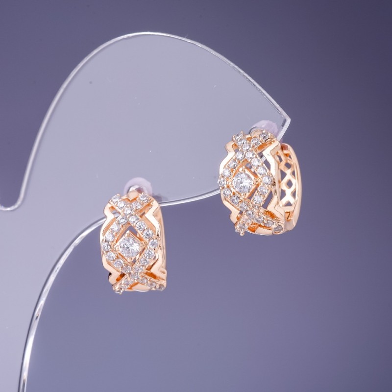 Boucles d'oreilles Xuping 8×14 mm dorure 18K