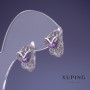 Boucles d'oreilles Xuping 15 × 11 mm plaqué rhodium