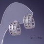 Boucles d'oreilles Xuping rhodié 9×14 mm