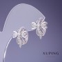 Boucles d'oreilles Xuping rhodié 13×16 mm