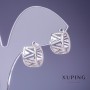 Boucles d'oreilles Xuping 9x14 mm rhodium