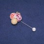 Broche-épingle en tissu « Boutonnière » 92 × 35 mm