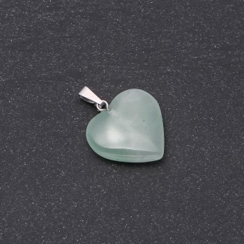 Pendentif «Cœur» en néphrite 19×19×26 mm