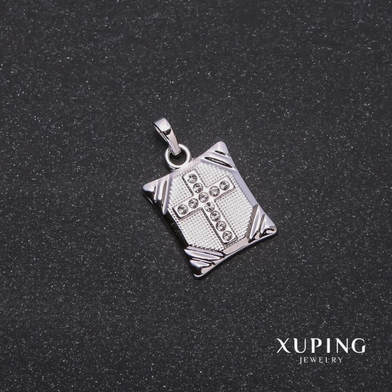 Pendentif Xuping Croix rhodium 13 × 15 × 23 mm